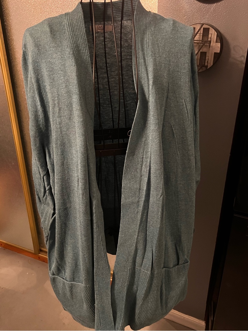 Women’s Croft & Barrow Open Front Cardigan in Teal